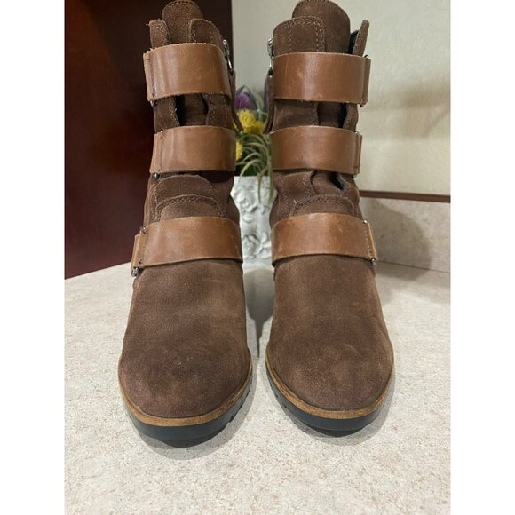 Sorel Women's After Hours Boot Brown Suede Mid Bootie Wedge Heel Lug Sole Size 9 - Picture 8 of 8